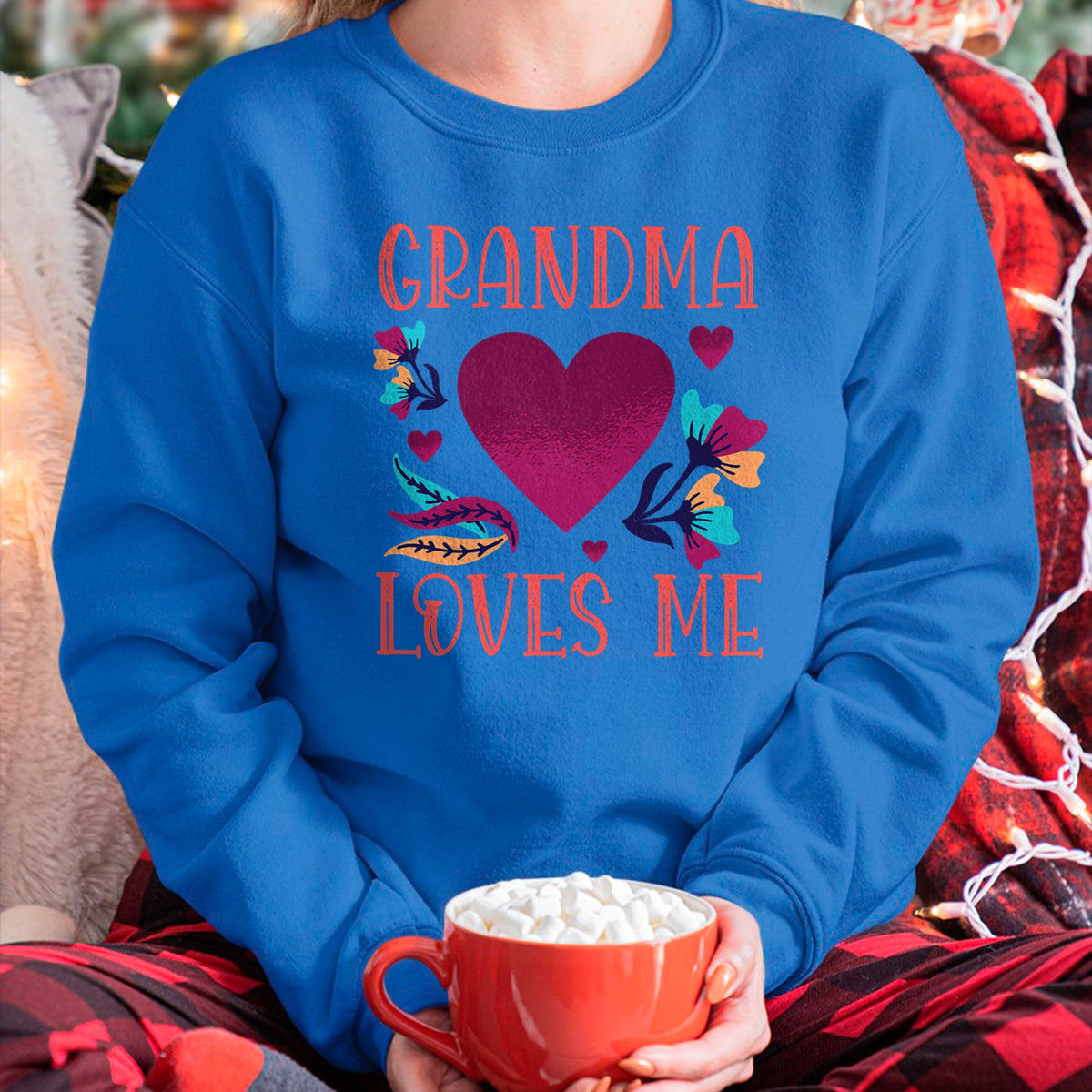 Best Grandma Shirt, Proud Grandma Unisex T-Shirt/Hoodie/Sweatshirt HLT00 - Grandma Loves Me Valentine's Day Gifts to Granddaughter Nana T-Shirt
