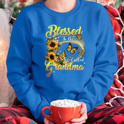 Best Grandma Shirt, Proud Grandma Unisex T-Shirt/Hoodie/Sweatshirt HLT00 - Blessed to be called Grandma Sunflower Lovers Grandma T-Shirt