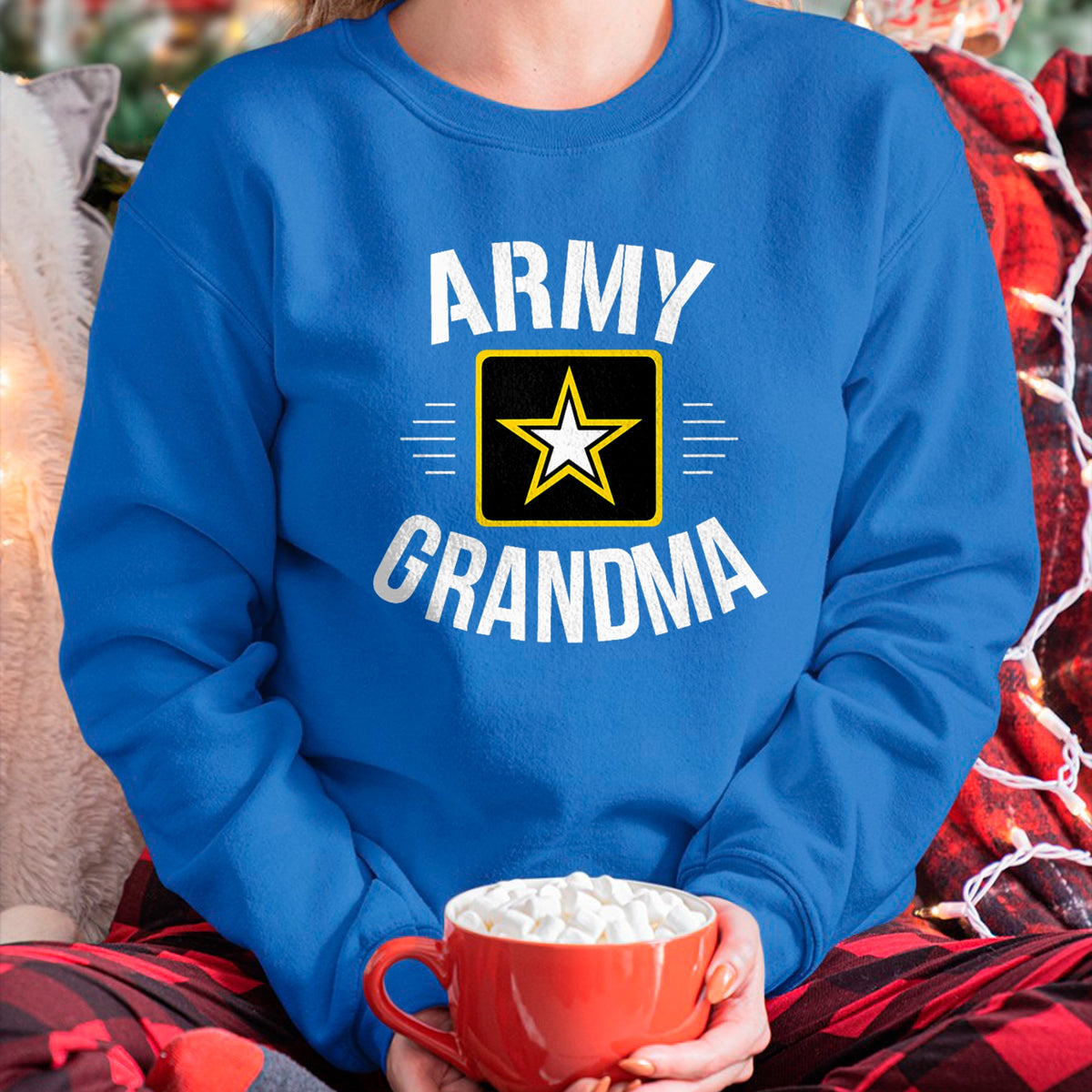 Best Grandma Shirt, Proud Grandma Unisex T-Shirt/Hoodie/Sweatshirt HLT00 - Army Grandma - T-Shirt