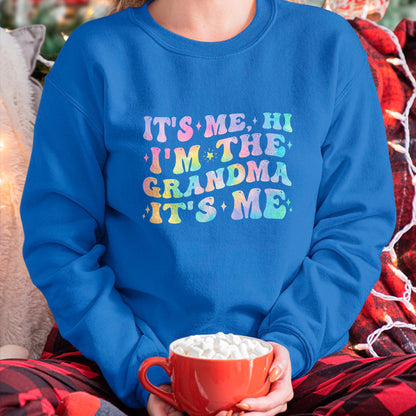 Best Grandma Shirt, Proud Grandma Unisex T-Shirt/Hoodie/Sweatshirt HLT00 - It's Me Hi I'm The Grandma Birthday Gifts Mother's Day Women T-Shirt