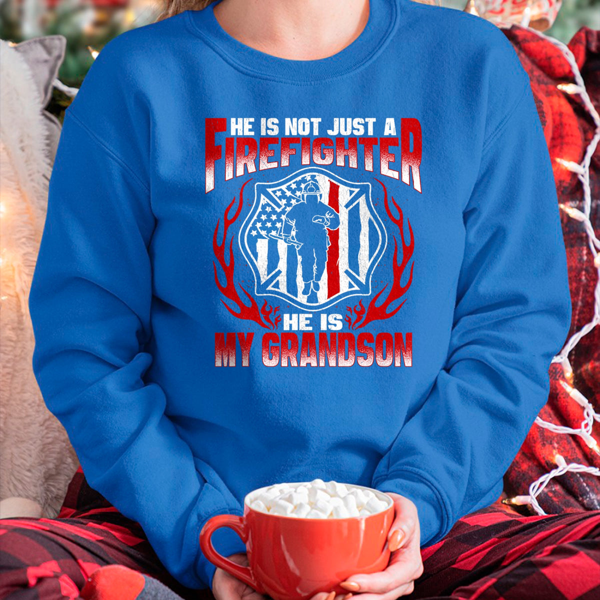 Best Grandma Shirt, Proud Grandma Unisex T-Shirt/Hoodie/Sweatshirt HLT00 - My Grandson Is Firefighter Hero Proud Fire Grandma Grandpa T-Shirt