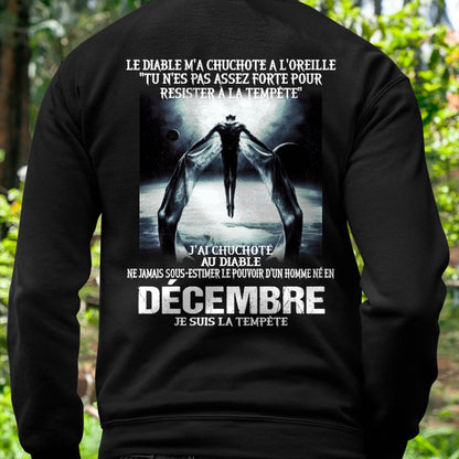 Je Suis la Tempête – Ne Jamais Sous-Estimer le Pouvoir d’un Homme Né en Décembre – T-Shirt Homme - LUNA12 (SKU26T-01160-12)