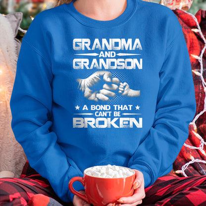 Best Grandma Shirt, Proud Grandma Unisex T-Shirt/Hoodie/Sweatshirt HLT00 - Grandma and Grandson A binding that won't be broken T-Shirt