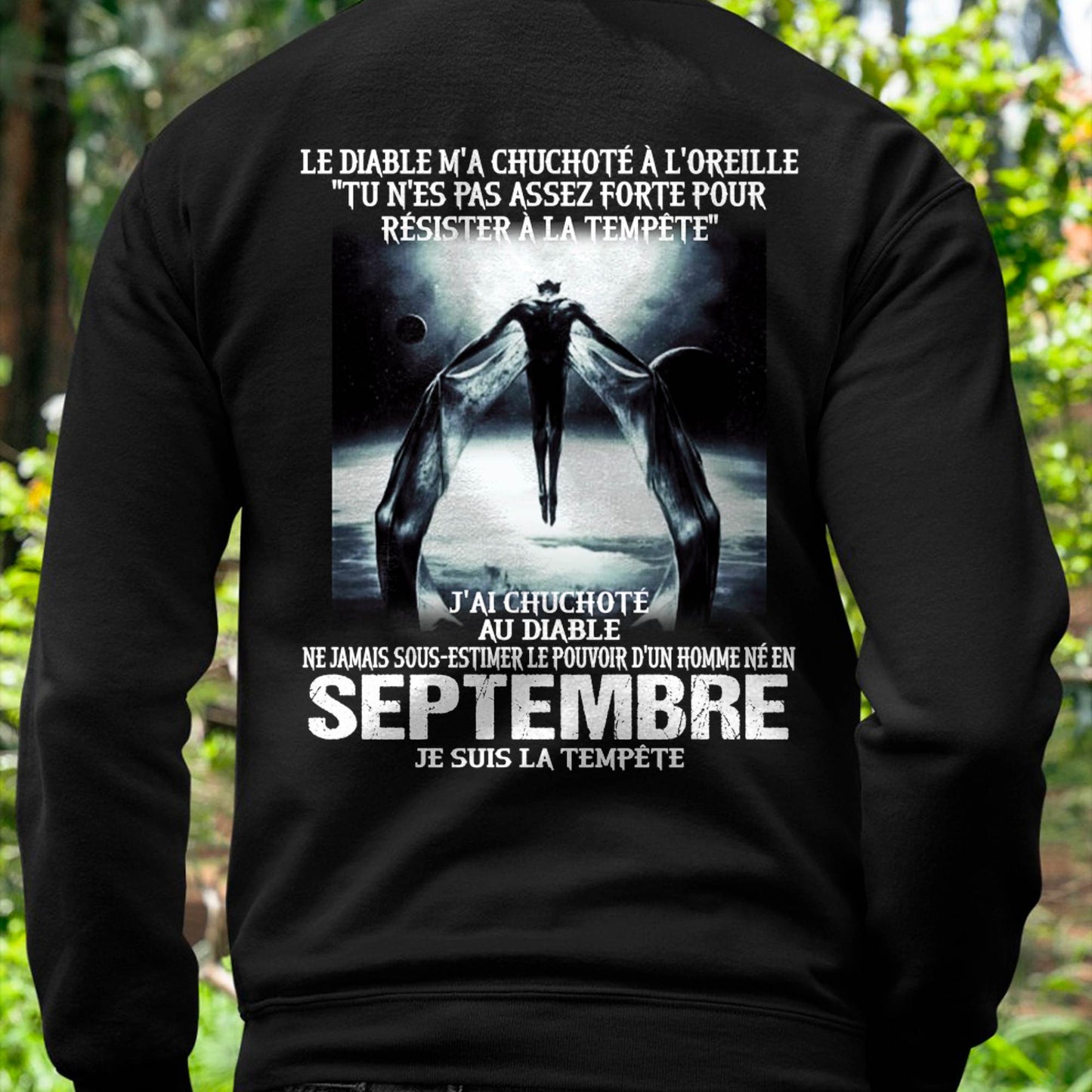 Je Suis la Tempête – Ne Jamais Sous-Estimer le Pouvoir d’un Homme Né en Septembre – T-Shirt Homme - LUNA09 (SKU26T-01160-09)