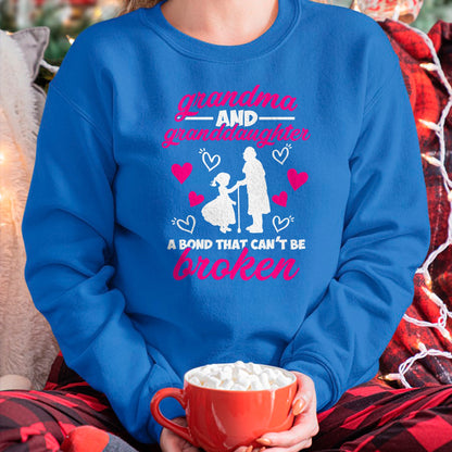 Best Grandma Shirt, Proud Grandma Unisex T-Shirt/Hoodie/Sweatshirt HLT00 - Cute Grandma And Granddaughter A Bond That Can't Be Broken T-Shirt