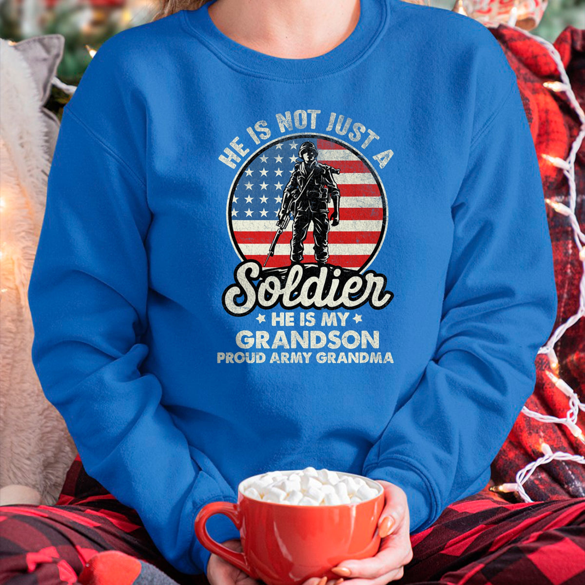 Best Grandma Shirt, Proud Grandma Unisex T-Shirt/Hoodie/Sweatshirt HLT00 - My Grandson Is A Soldier Quote Proud Army Grandma T-Shirt