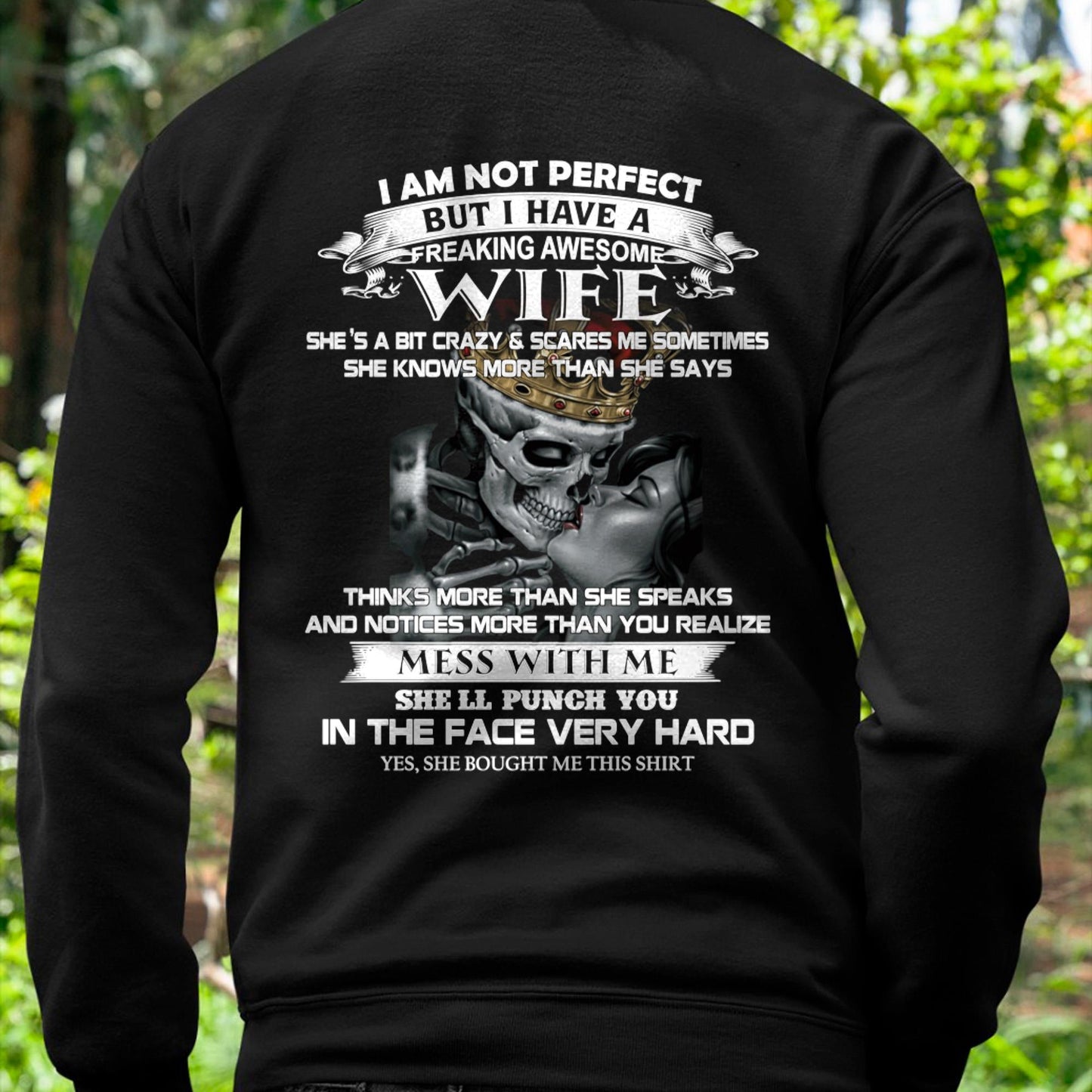 I Am Not Perfect But I Have A Freaking Awesome Wife - Gift For Husband From Wife - LUNA00 (SKU06-34-00)