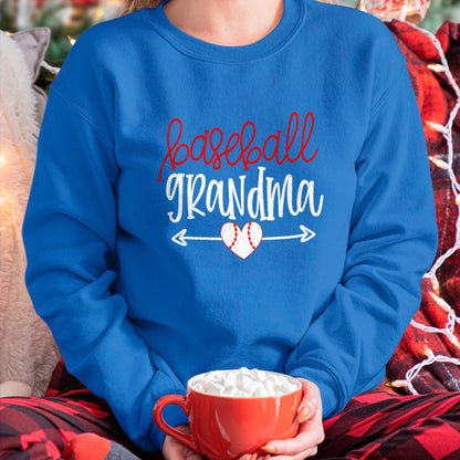 Best Grandma Shirt, Proud Grandma Unisex T-Shirt/Hoodie/Sweatshirt HLT00 - Baseball Grandma Shirt from Grandson Arrow Cute Heart Game T-Shirt
