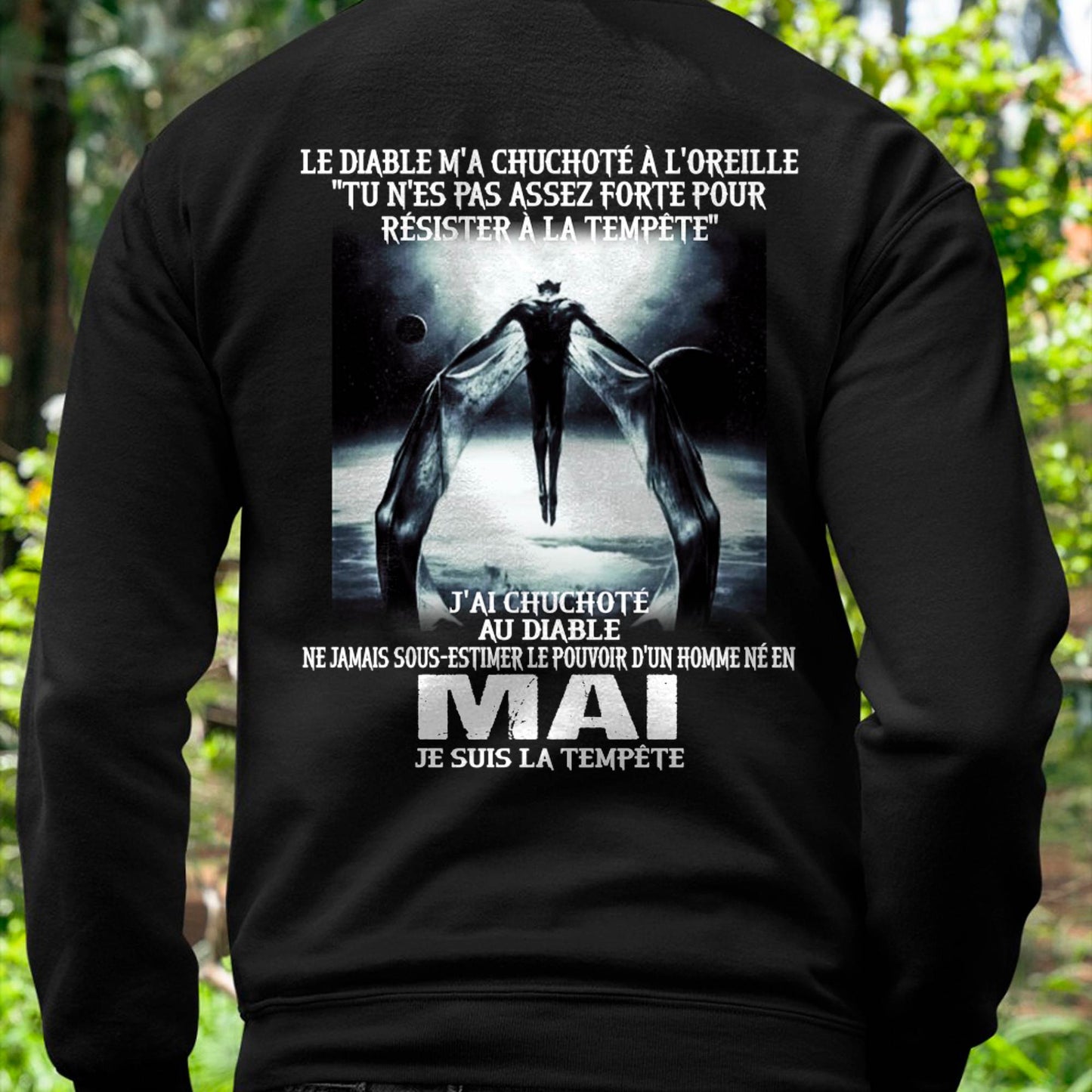 Je Suis la Tempête – Ne Jamais Sous-Estimer le Pouvoir d’un Homme Né en Mai – T-Shirt Homme - LUNA05 (SKU26T-01160-05)