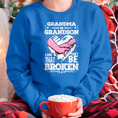 Best Grandma Shirt, Proud Grandma Unisex T-Shirt/Hoodie/Sweatshirt HLT00 - Nana Gift Grandma and Grandson a Bond That Can't be Broken T-Shirt