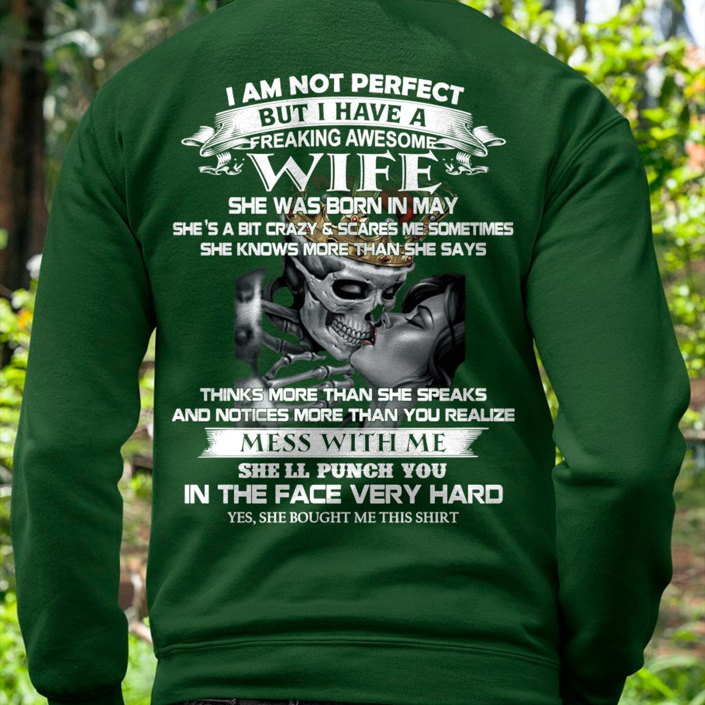 May - I Am Not Perfect But I Have A Freaking Awesome Wife - Gift For Husband From Wife - LUNA05 (SKU06-34-05)