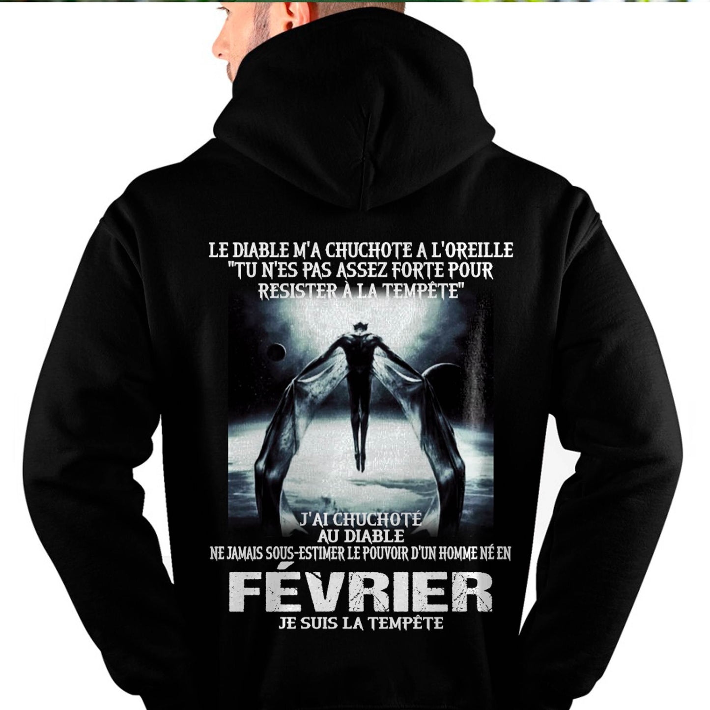 Je Suis la Tempête – Ne Jamais Sous-Estimer le Pouvoir d’un Homme Né en Février – T-Shirt Homme - LUNA02 (SKU26T-01160-02)