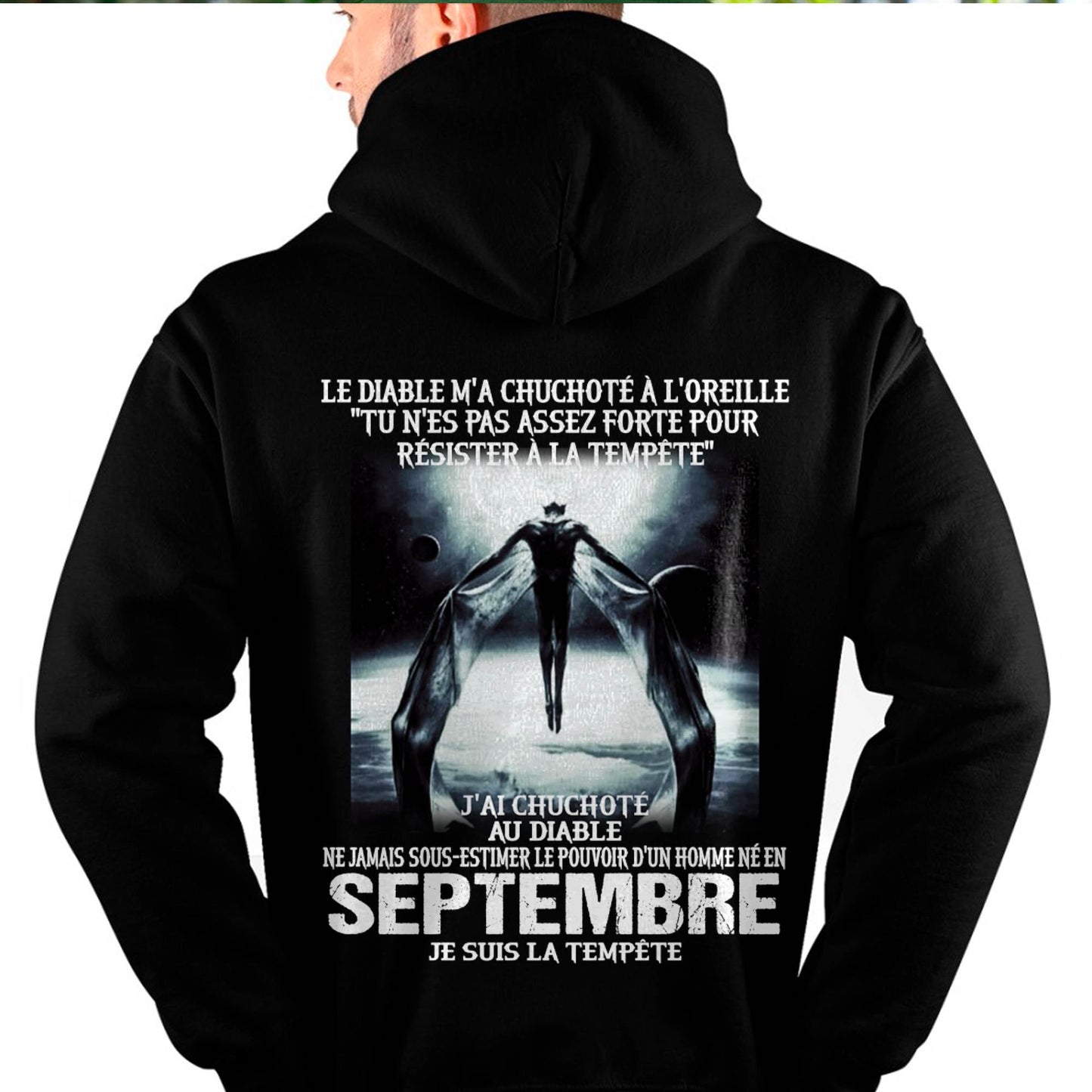 Je Suis la Tempête – Ne Jamais Sous-Estimer le Pouvoir d’un Homme Né en Septembre – T-Shirt Homme - LUNA09 (SKU26T-01160-09)