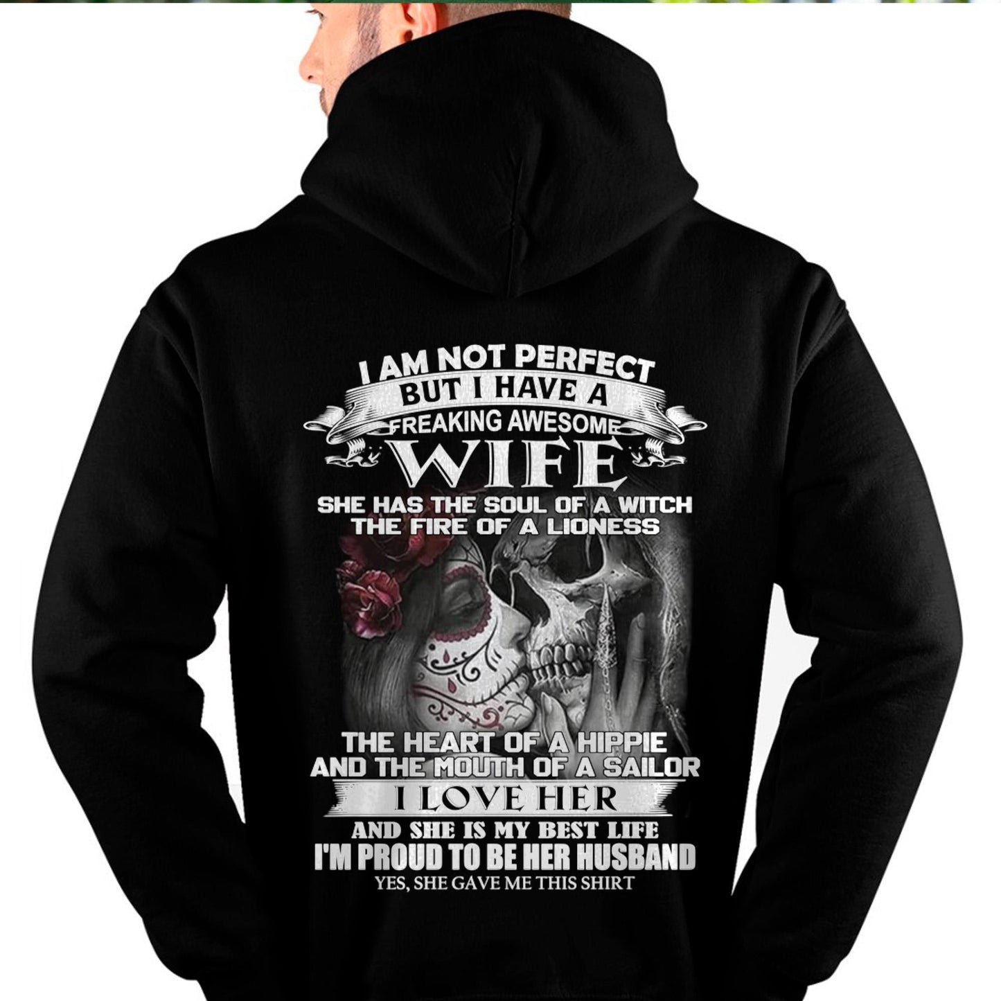 I Am Not Perfect But I Have A Freaking Awesome Wife - Gift For Husband From Wife - LUNA00 (SKU06-31-00)