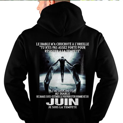 Je Suis la Tempête – Ne Jamais Sous-Estimer le Pouvoir d’un Homme Né en Juin – T-Shirt Homme - LUNA06 (SKU26T-01160-06)