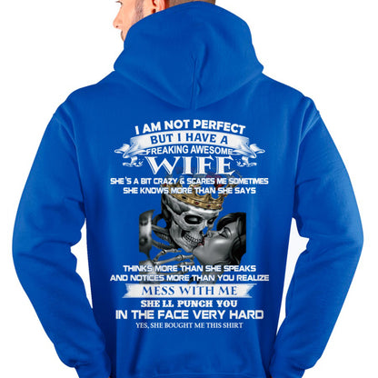 I Am Not Perfect But I Have A Freaking Awesome Wife - Gift For Husband From Wife - LUNA00 (SKU06-34-00)