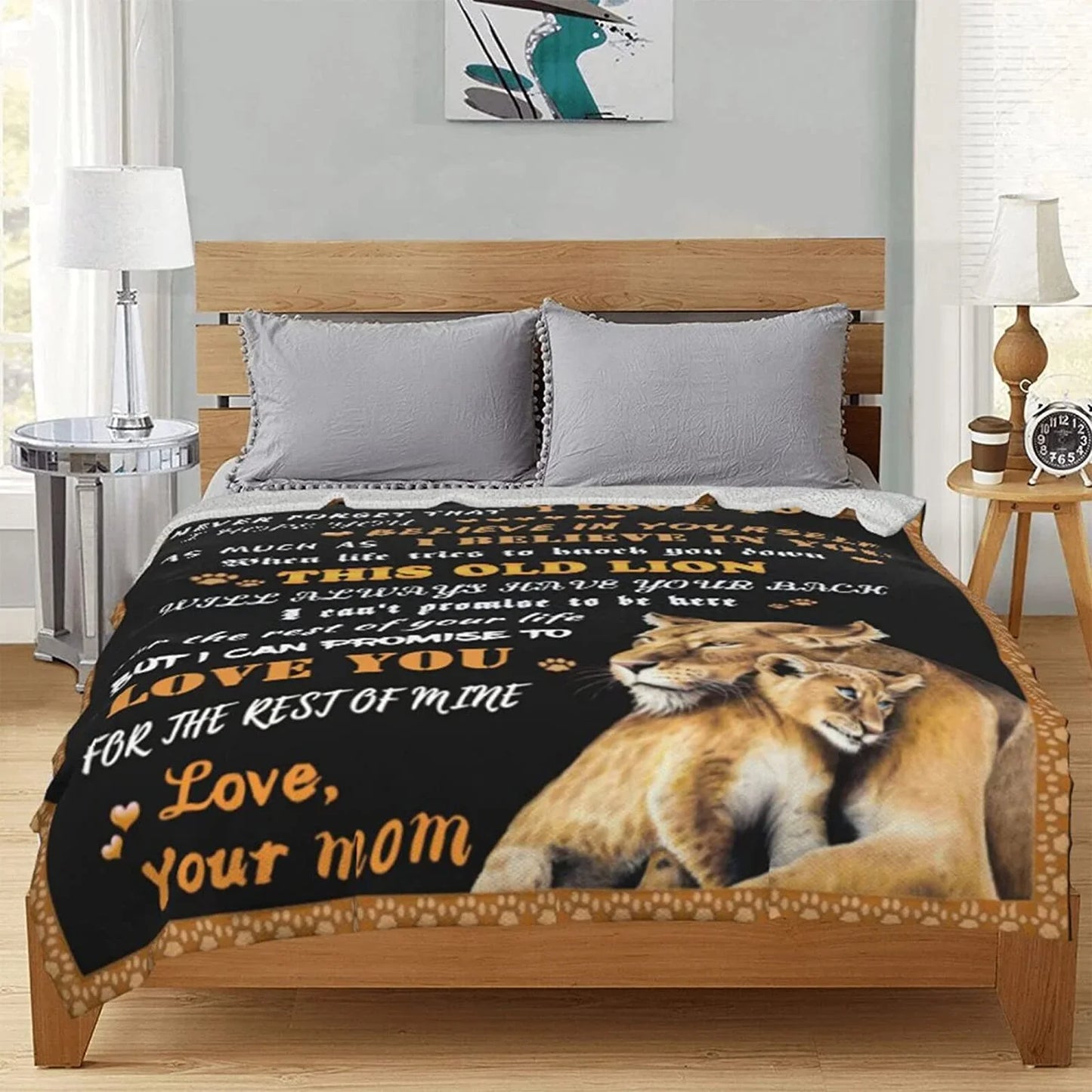 BLANKET FOR SON - GIFT FROM MOM - COMFORT & WARMTH GIFT