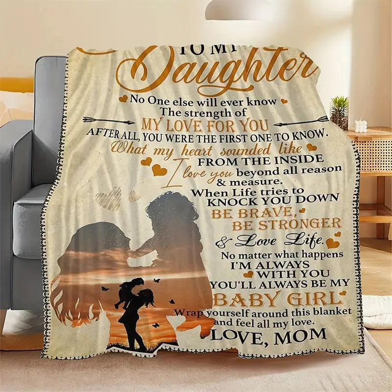 BLANKET FOR DAUGHTER – COMFORT & WARMTH GIFT FROM MOM