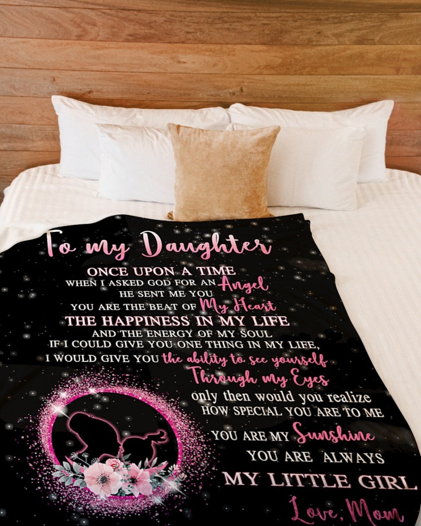 BLANKET FOR DAUGHTER - GIFT FROM MOM - COMFORT & WARMTH GIFT