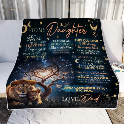 Special Gift For Daughter Blanket - From Dad