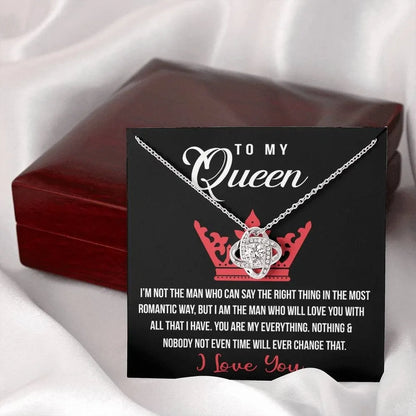 TO MY WIFE "You Are My Everything" - FROM HUSBAND - Premium Love Knot Necklace