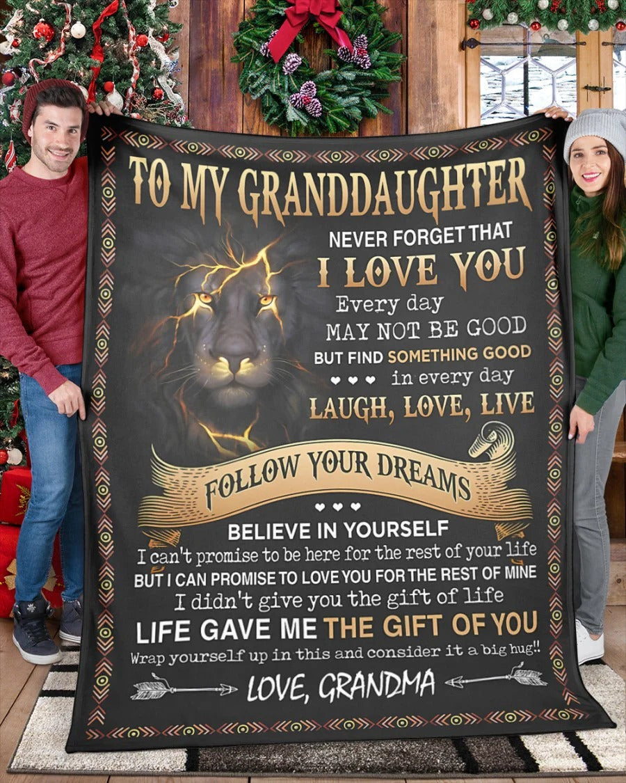 BLANKET FOR GRANDDAUGHTER – COMFORT & WARMTH GIFT FROM GRANDMA  Sherpa Fleece Quilt Blanket LUNA00 (SKUB09-41)