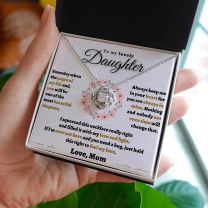 TO MY DAUGHTER FROM MOM - Premium Love Knot Necklace