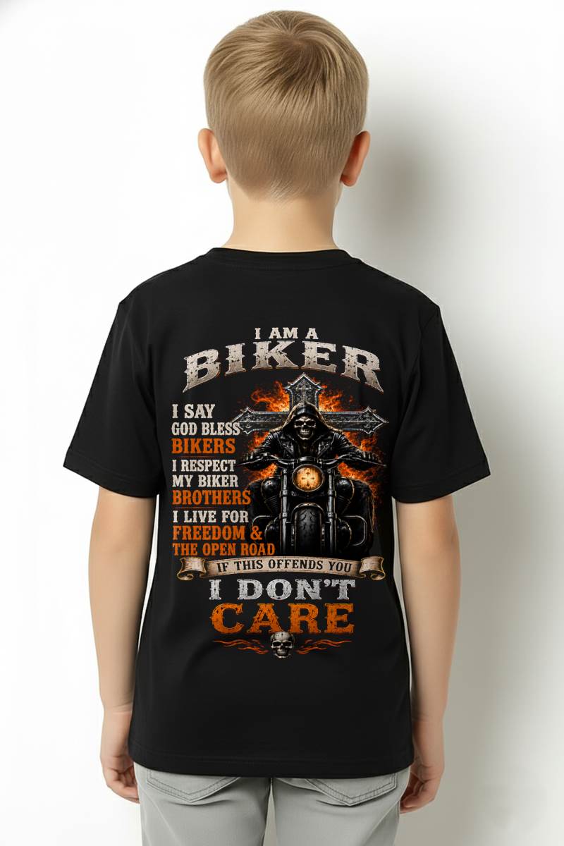 BIKER BLESSED BY GOD BORN FOR FREEDOM - SHIRT FOR MEN - LUNA00(SKU2608-222)