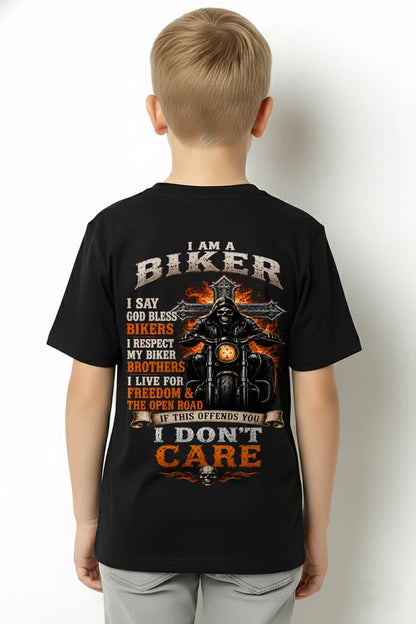 BIKER BLESSED BY GOD BORN FOR FREEDOM - SHIRT FOR MEN - LUNA00(SKU2608-222)