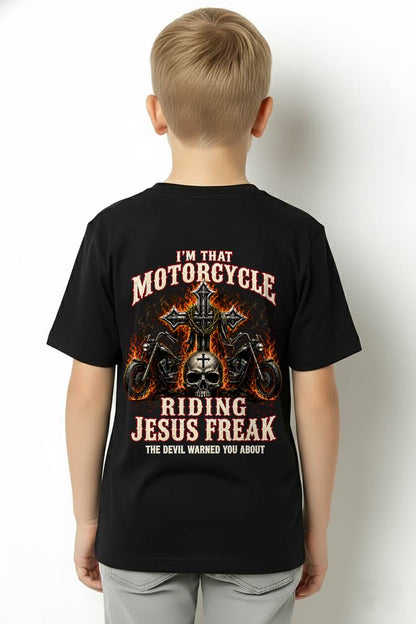 I’M THAT MOTORCYCLE RIDING JESUS FREAK THE DEVIL WARNED YOU ABOUT - SHIRT FOR MEN - LUNA00(SKU2608-459)