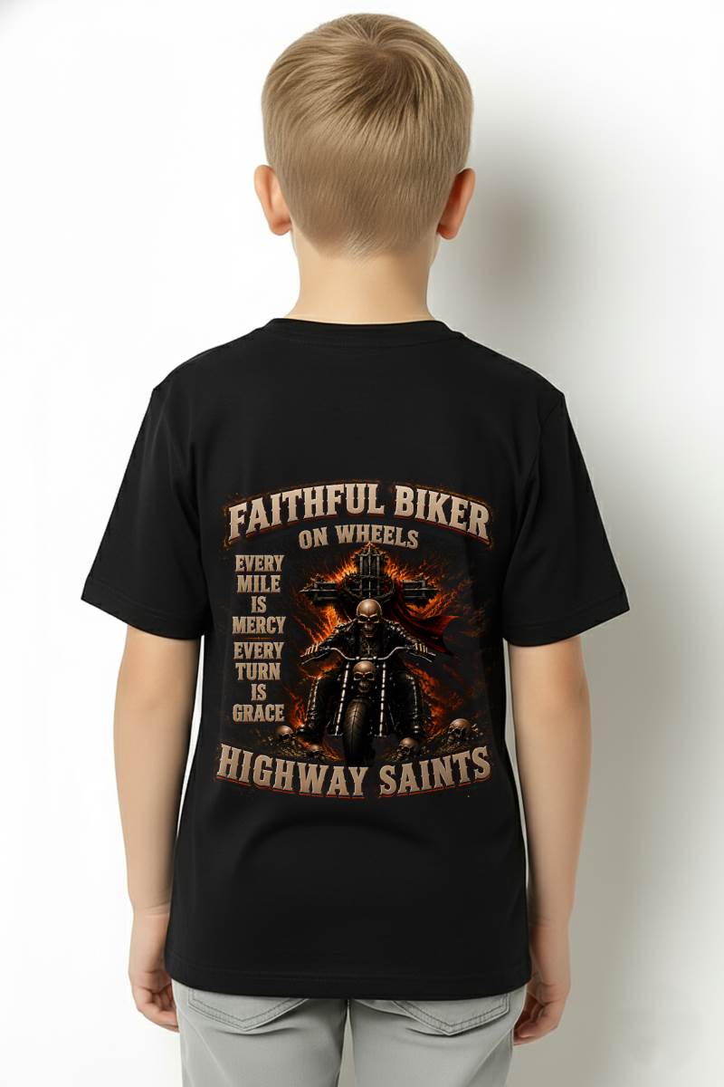 FAITHFUL BIKER RIDE WITH GOD SAVED BY GRACE - SHIRT FOR MEN - LUNA00 (SKU2608-318)