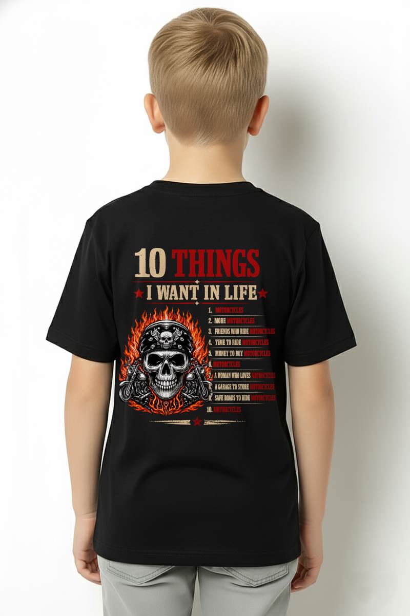 10 THINGS I WANT IN LIFE, BIKER - SHIRT FOR MEN - LUNA00 (SKU2608-35)
