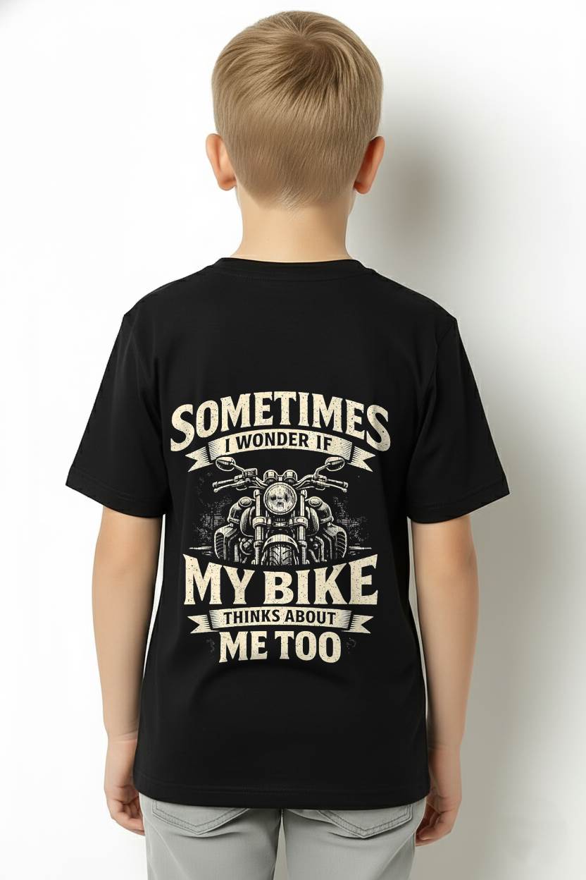 Funny Motorcycle, Quote My Bike Thinks Me Biker  - SHIRT FOR MEN - LUNA00 (SKU2607-DY-05)