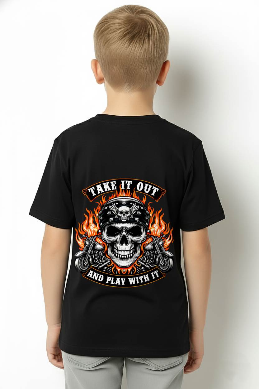 Funny Take, Play with it Skeleton Biker Motorcycle - SHIRT FOR MEN - LUNA00 (SKU2607-DY-07)