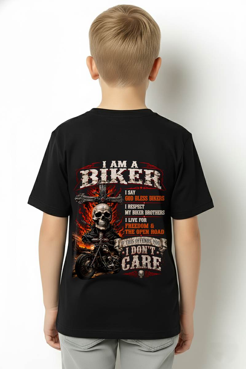 I AM A BIKER  GOD BLESS MY RIDE - SHIRT FOR MEN - LUNA00 (SKU2608-81)