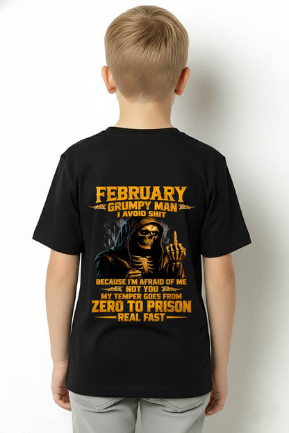 FEBRUARY - GRUMPY MAN — I AVOID SHIT BECAUSE I'M AFRAID OF MY TEMPER - SHIRT FOR MEN - LUNA02 (SKU2609-368-02)
