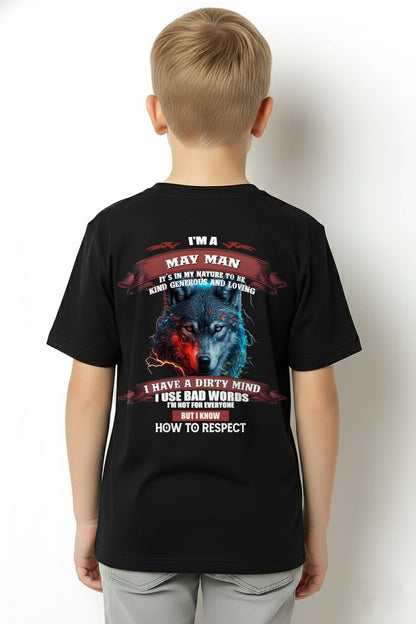 MAY - KNOW HOW TO RESPECT - BIRTHDAY T-SHIRT FOR MEN - LUNA05 / male (SKU12-162-05)