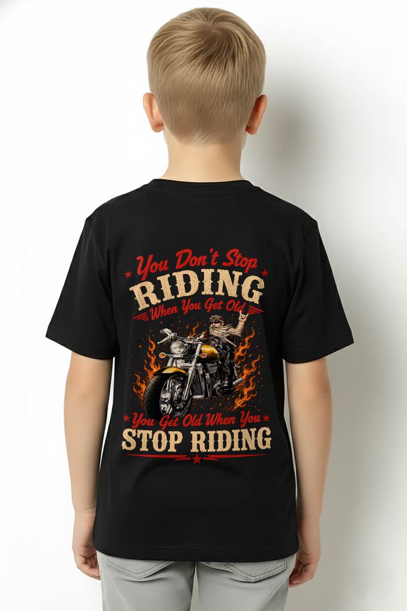 YOU DON'T STOP RIDING WHEN YOU GET OLD. YOU GET OLD WHEN YOU STOP RIDING - SHIRT FOR MEN - LUNAOO (SKU2608-54)