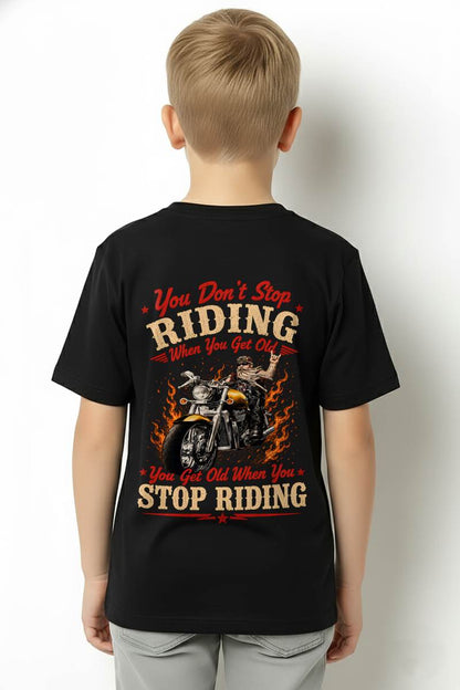 YOU DON'T STOP RIDING WHEN YOU GET OLD. YOU GET OLD WHEN YOU STOP RIDING - SHIRT FOR MEN - LUNAOO (SKU2608-54)