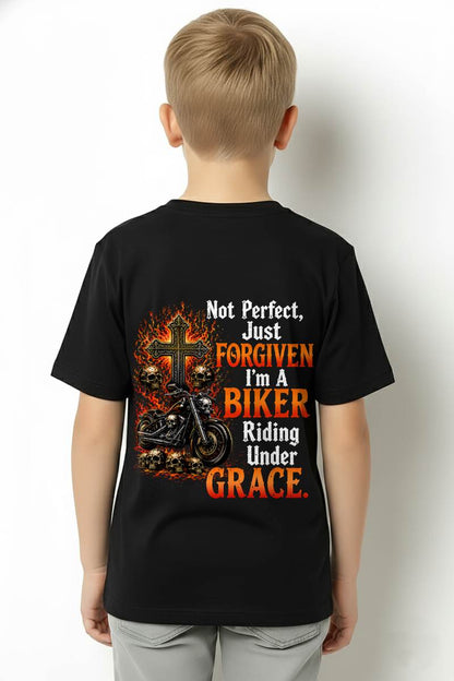 NOT PERFECT JUST FORGIVEN BIKER UNDER GRACE - SHIRT FOR MEN - LUNA00 (SKU2608-215)