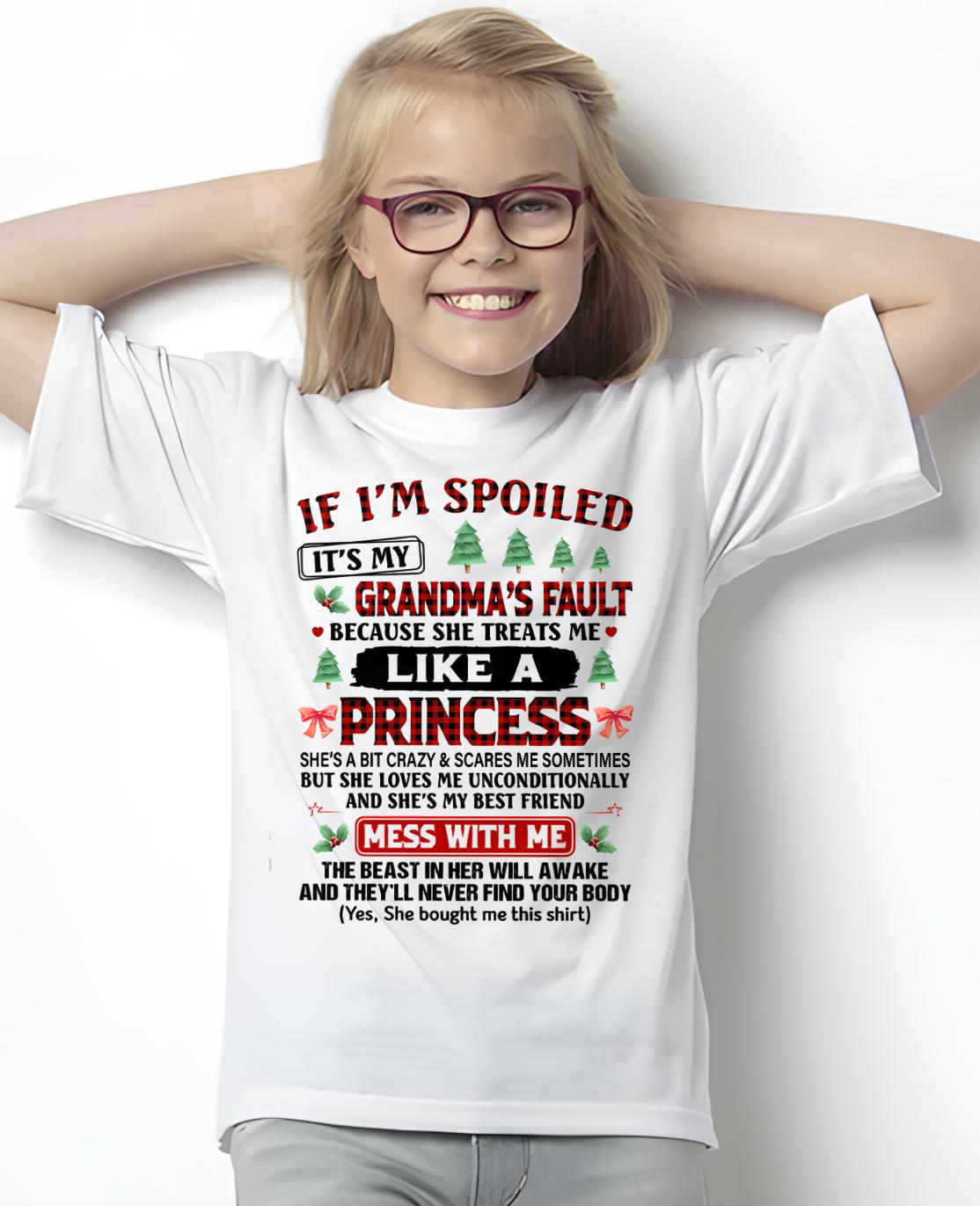 CHRISTMAX T-SHRIT FOR GRANDDAUGHTER - GIFT FROM GRANDMA - LUNA00