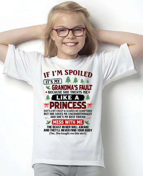 CHRISTMAX T-SHRIT FOR GRANDDAUGHTER - GIFT FROM GRANDMA - LUNA00