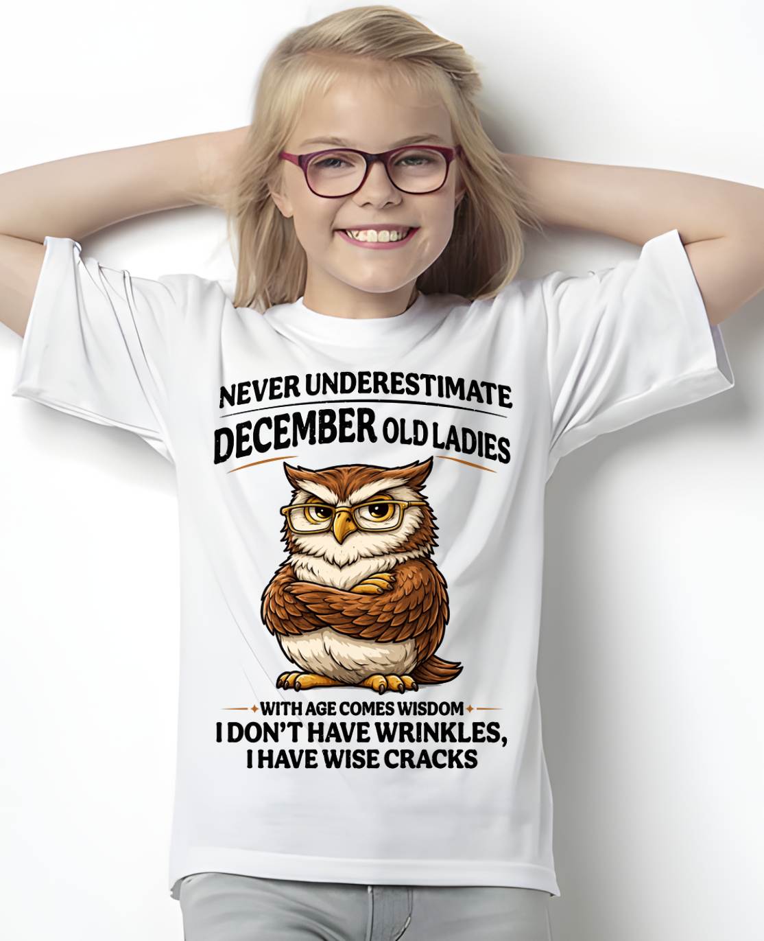 DECEMBER SHIRT, With age comes wisdom - FMA LUNA12 (SKU2604-101-12)