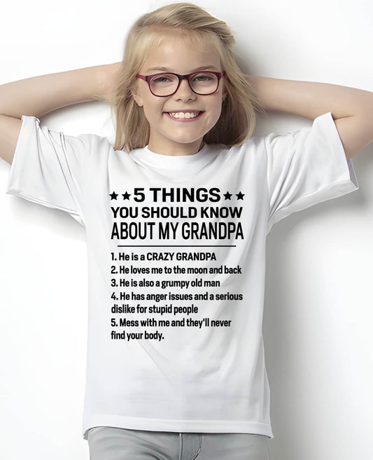 FIVE THINGS YOU SHOULD KNOW ABOUT MY GRANDPA - GIFT FROM GRANDPA - LUNA00 (SKU2603-134-00)