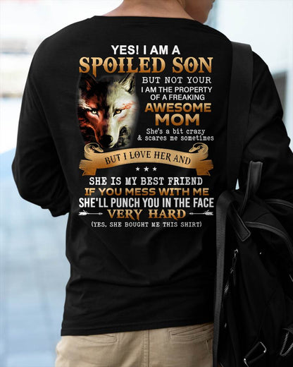 Lucky Son of Awesome Mom - Perfect Gift for Son From Mom - LUNA00 (SKU10-128-00)