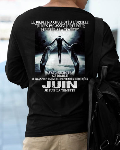 Je Suis la Tempête – Ne Jamais Sous-Estimer le Pouvoir d’un Homme Né en Juin – T-Shirt Homme - LUNA06 (SKU26T-01160-06)