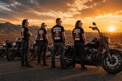 I AM A SIMPLE MAN, BIKER I RIDE MOTORCYCLES AND BELIEVE IN JESUS GOD IS MY GUIDE - SHIRT FOR MEN - LUNA00 (SKU2608-214)