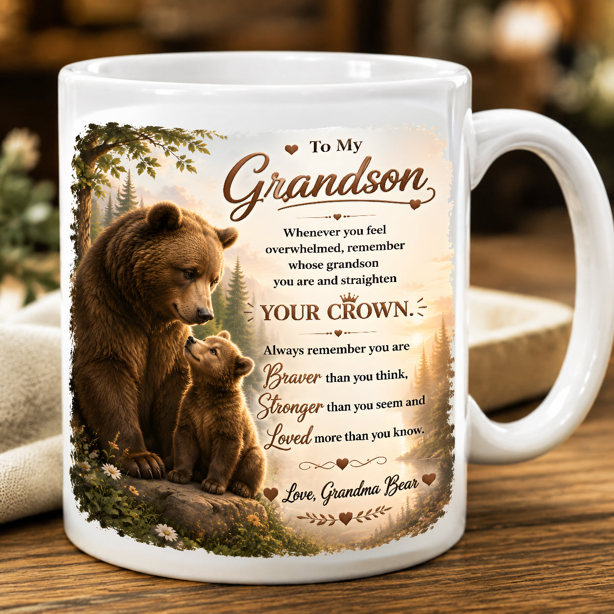 TO MY GRANDSON MUG - GIFT FROM GRANDMA - luna00 (SKU2608-246)