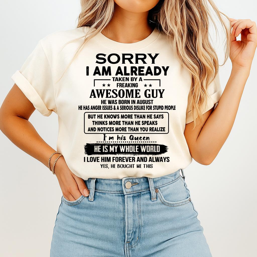 August - Awesome Guy - Perfect gift for your girlfriend or wife  From Husband - LUNA08 (SKUT08-11-08)