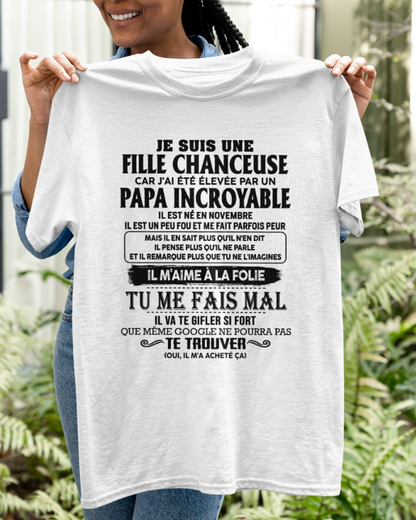 Cadeau d’anniversaire de papa pour sa fille  |   T-shirt - LUNA00 / fr00